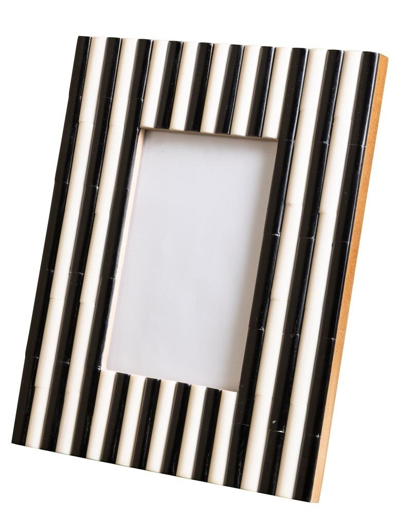 Fotolijst Zwart-Wit Strepen – 10 × 15