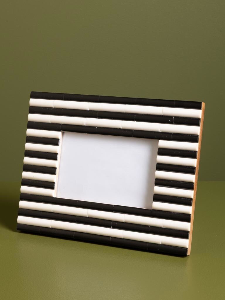 Fotolijst Zwart-Wit Strepen – 10 × 15