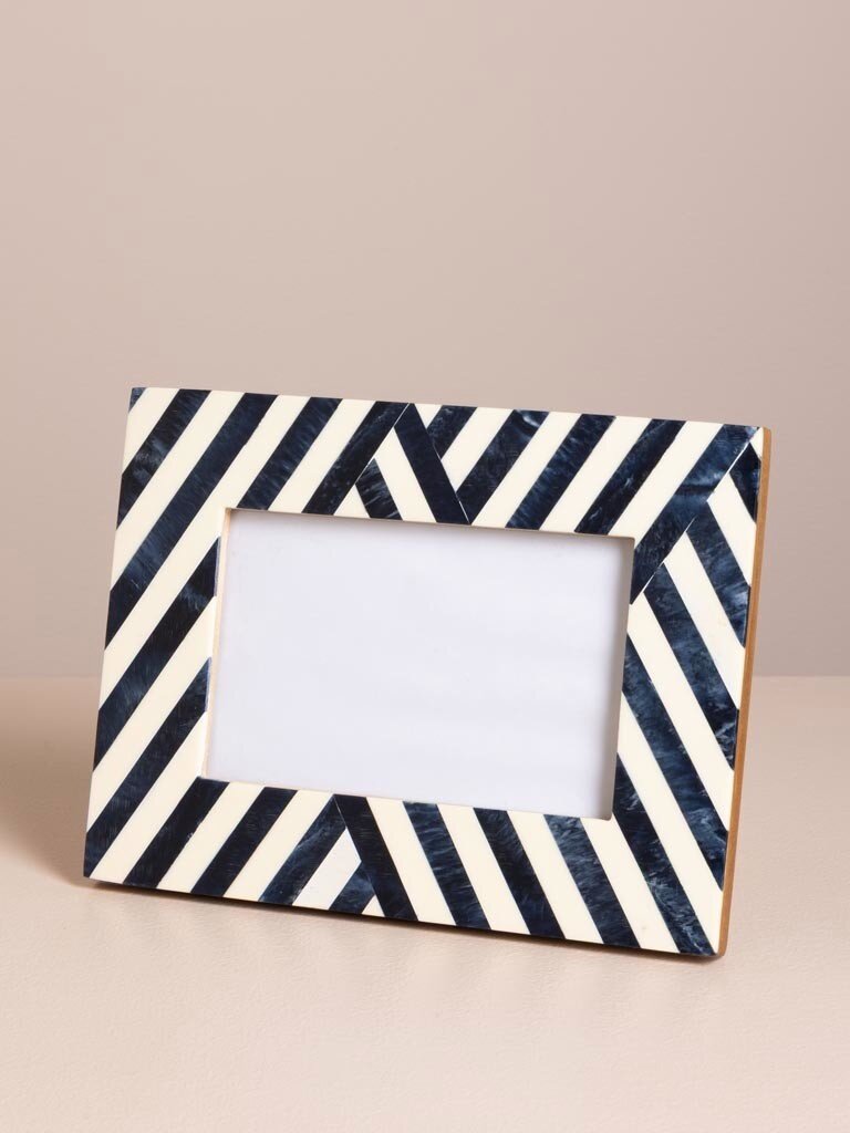 Fotolijst met Blauwe Diagonale Strepen – 10 × 15