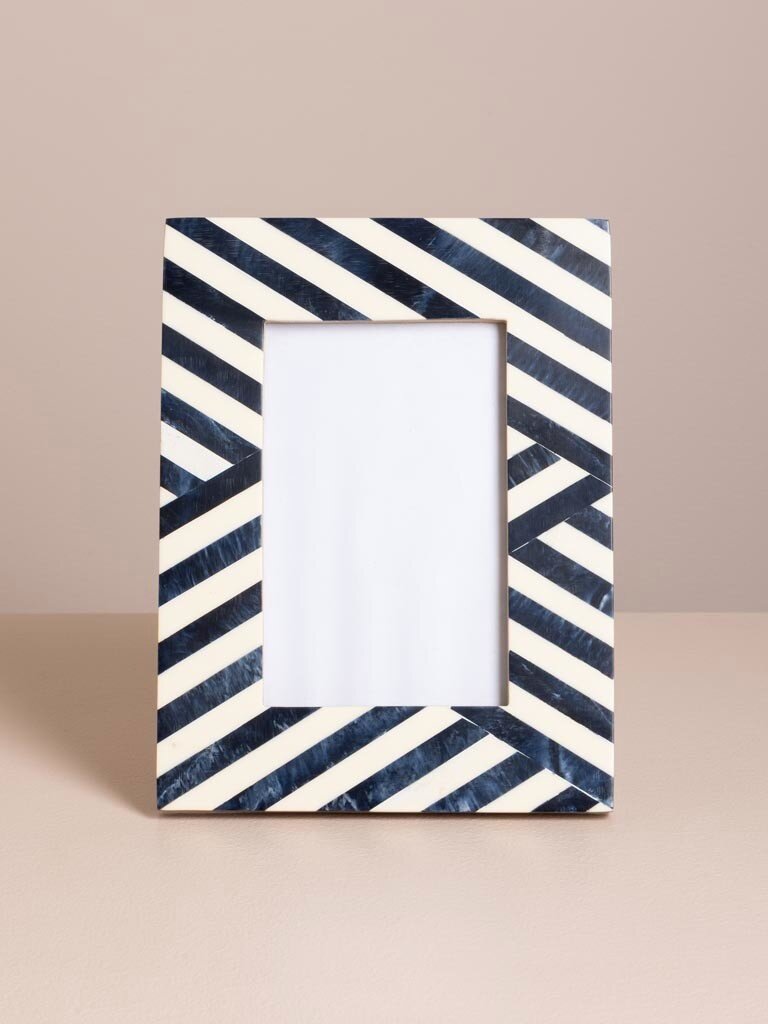Fotolijst met Blauwe Diagonale Strepen – 10 × 15