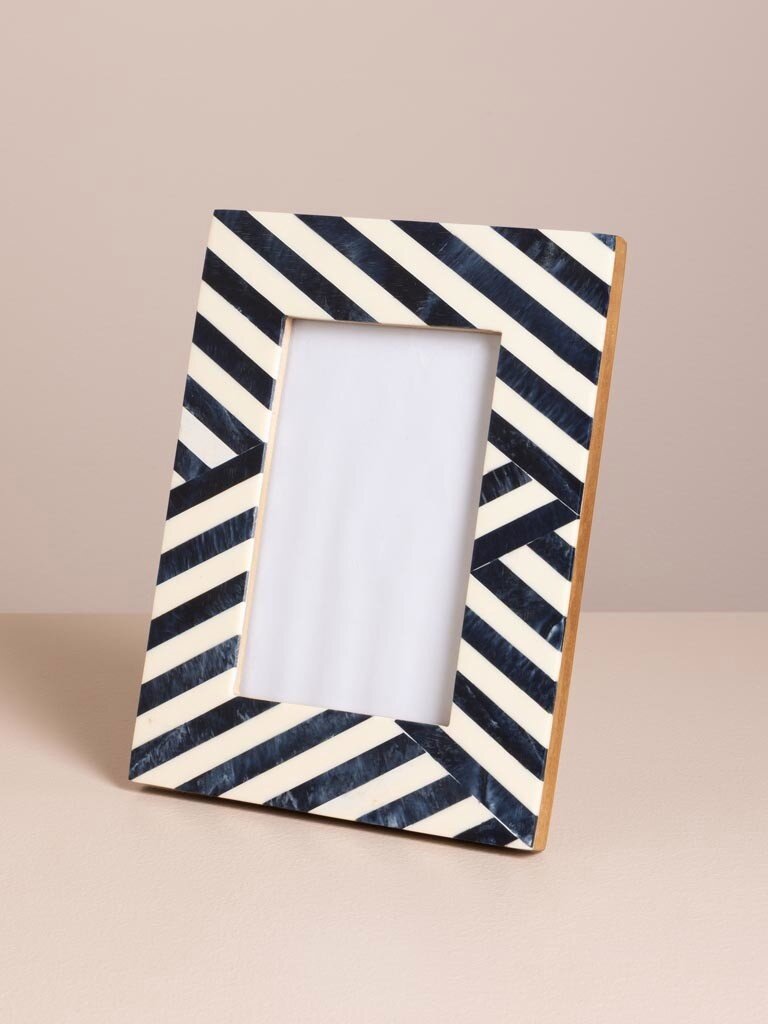 Fotolijst met Blauwe Diagonale Strepen – 10 × 15