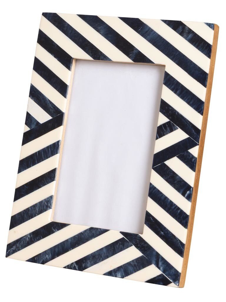 Fotolijst met Blauwe Diagonale Strepen – 10 × 15