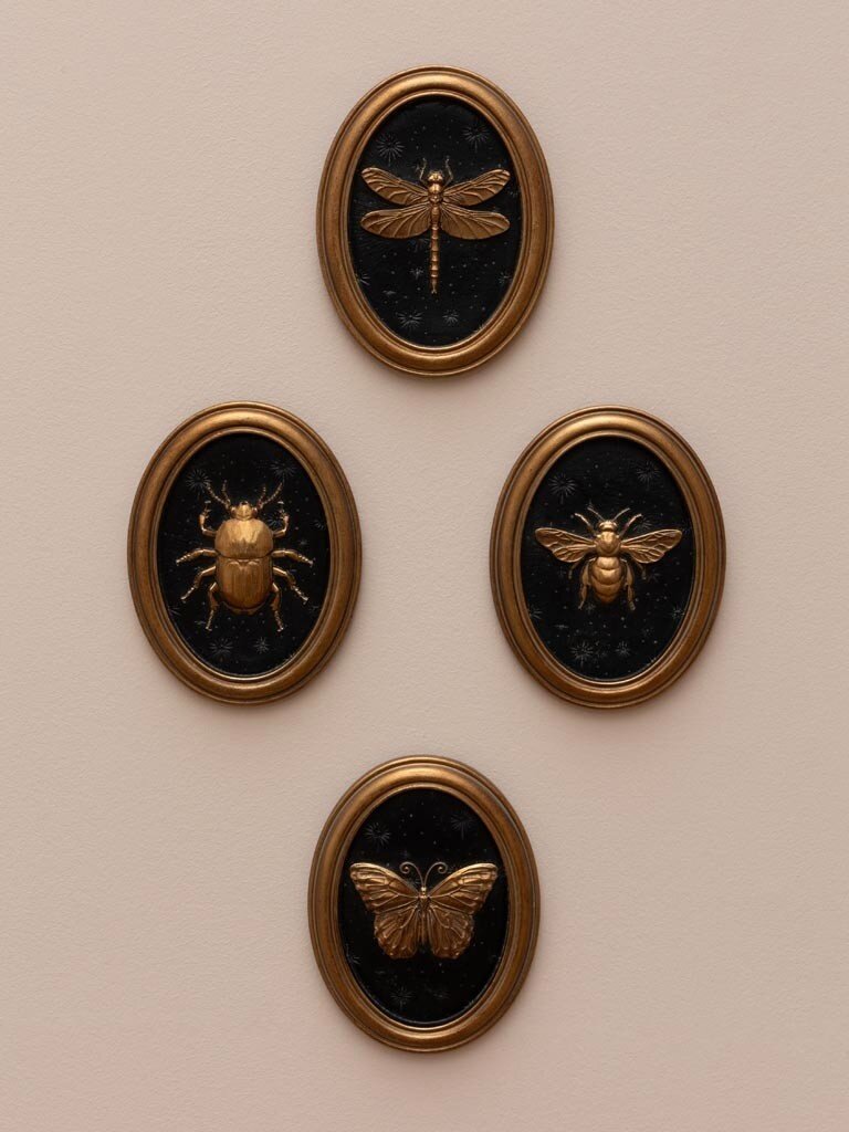 Set van Vier Entomologie Lijstjes – Insecten