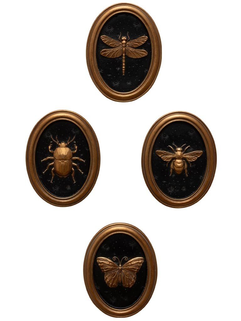 Set van Vier Entomologie Lijstjes – Insecten