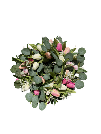 Spring Tulip Silk Flower Wreath