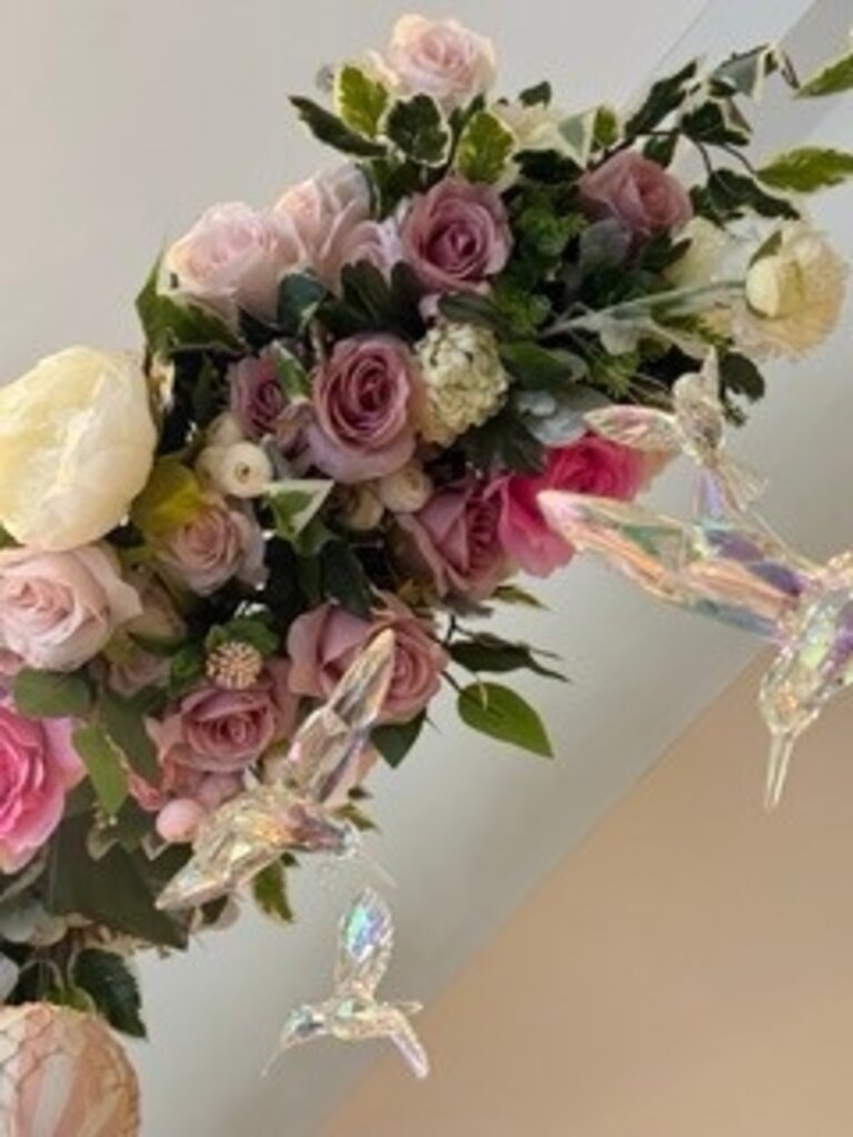 Silk Roses Floral Garland – 2 Metres | Blush & Pink