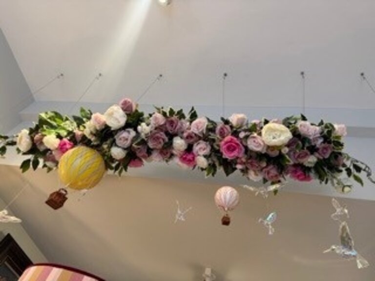 Silk Roses Floral Garland – 2 Metres | Blush & Pink