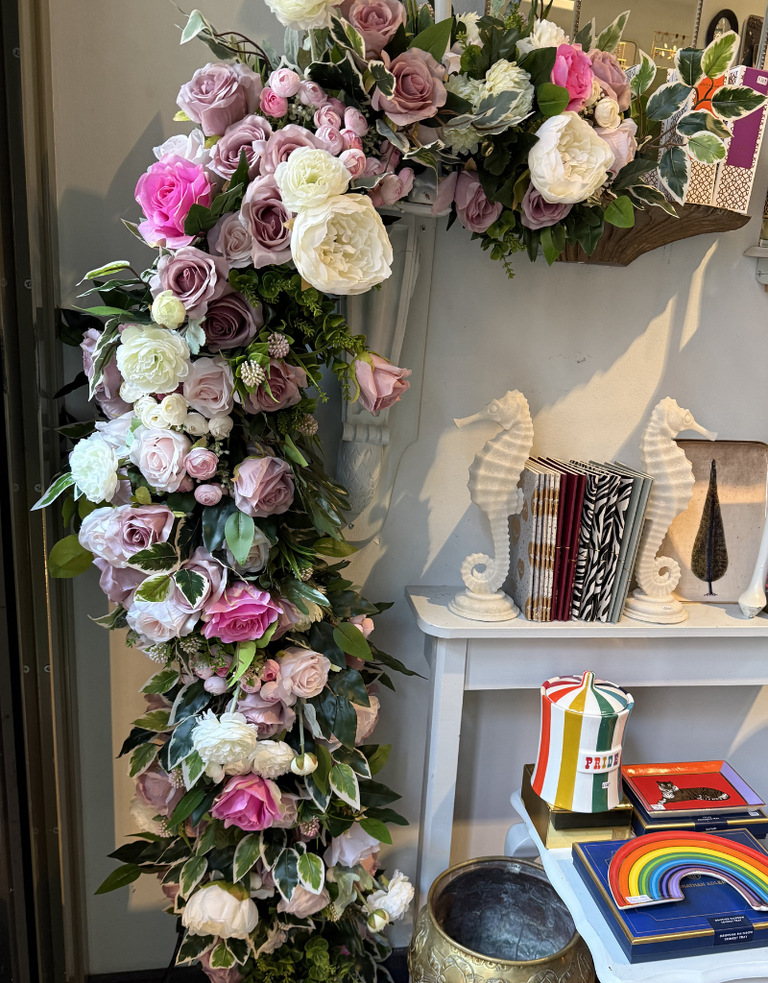 Silk Roses Floral Garland – 2 Metres | Blush & Pink