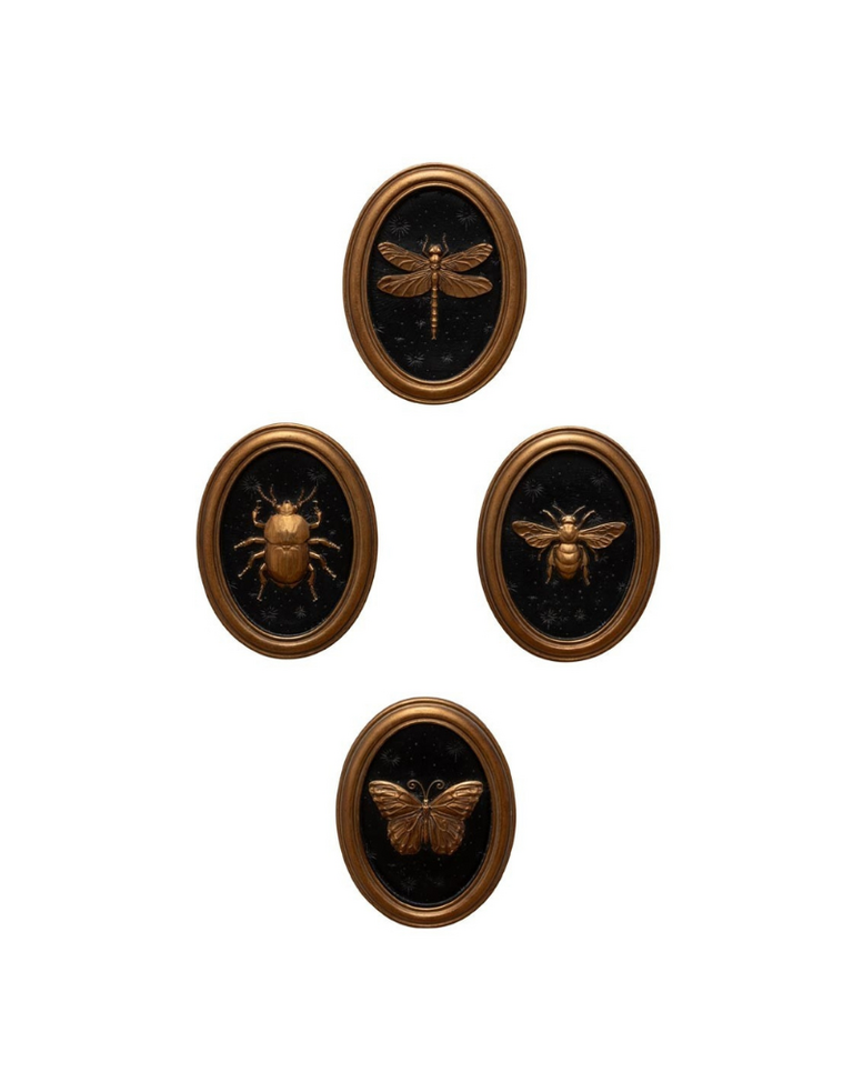 Set van Vier Entomologie Lijstjes – Insecten