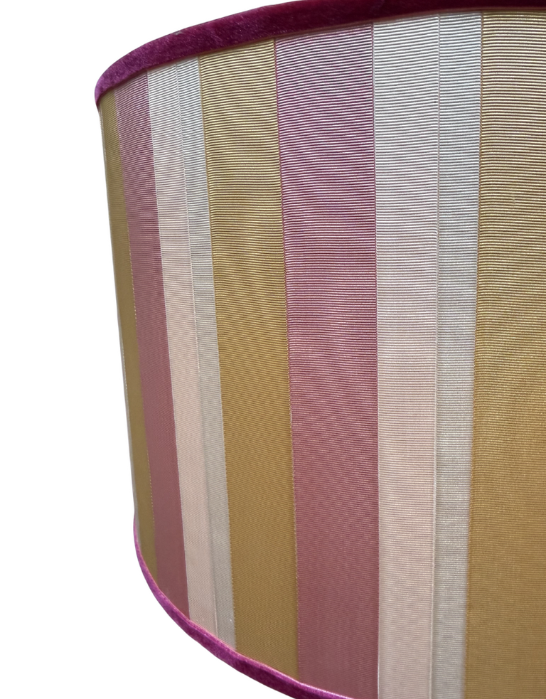 Vintage Vintage Bronze Table Lamp with Hand-Decorated Shade (50 cm)