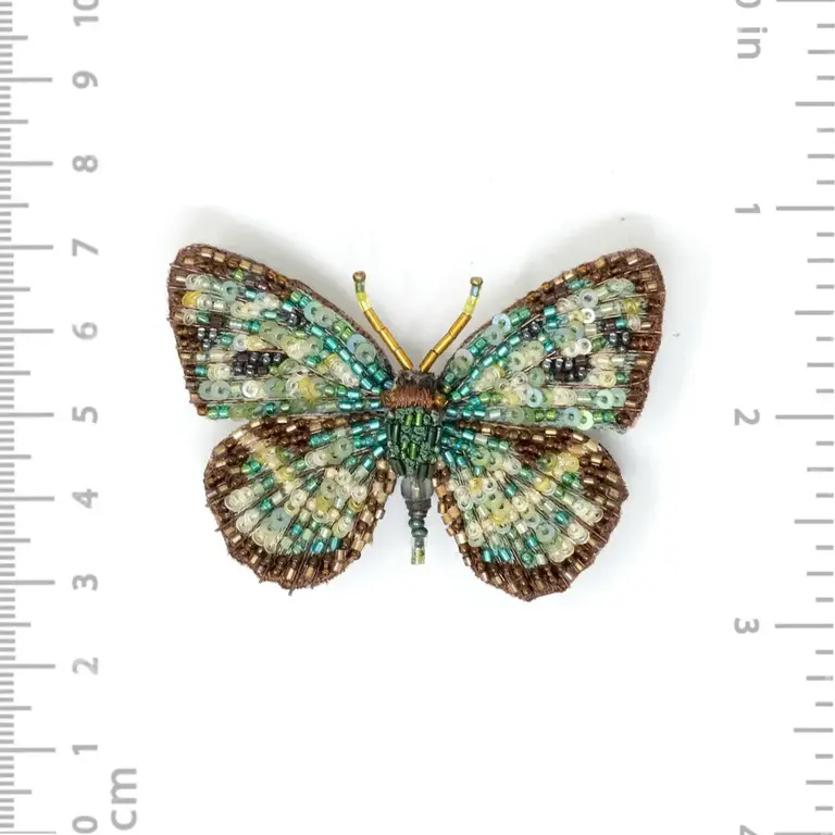 Trovelore Four Spot Sailor Butterfly Brooch – Hand Embroidered by Trovelore