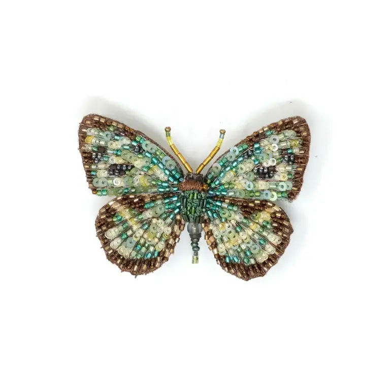 Trovelore Four Spot Sailor Butterfly Brooch – Hand Embroidered by Trovelore