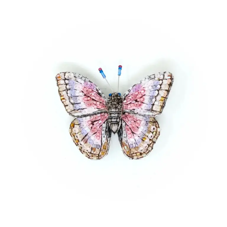 Trovelore Morpho Godarti Butterfly Brooch – Hand Embroidered by Trovelore