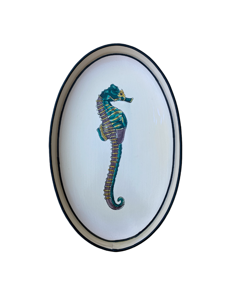 Les Ottomans Fauna Handgeschilderde IJzeren Tray – Zeepaard