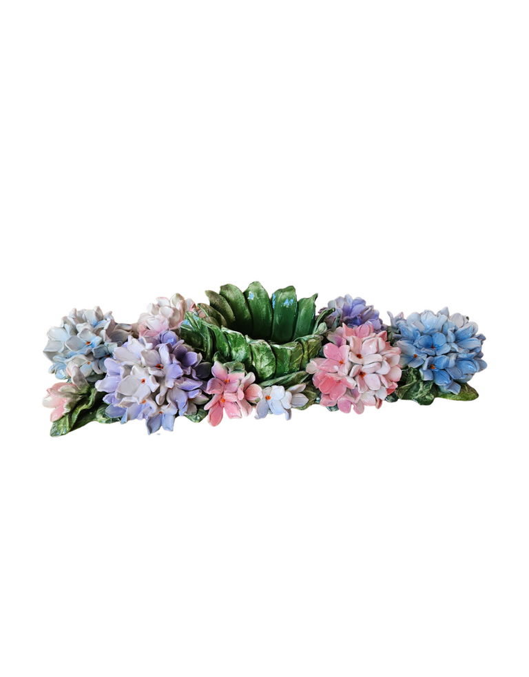 Les Ottomans Hortensia Keramieken Centerpiece Kandelaar