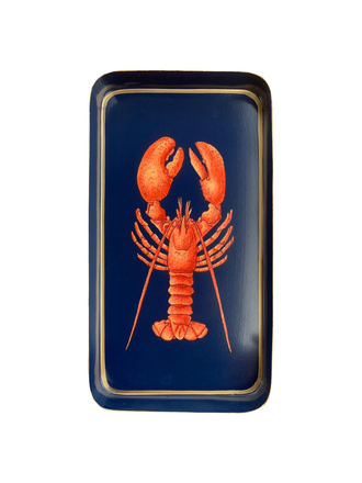 Les Ottomans Fauna Hand-Painted Iron Tray – Lobster