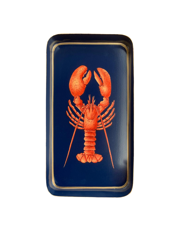 Les Ottomans Fauna Hand-Painted Iron Tray – Lobster