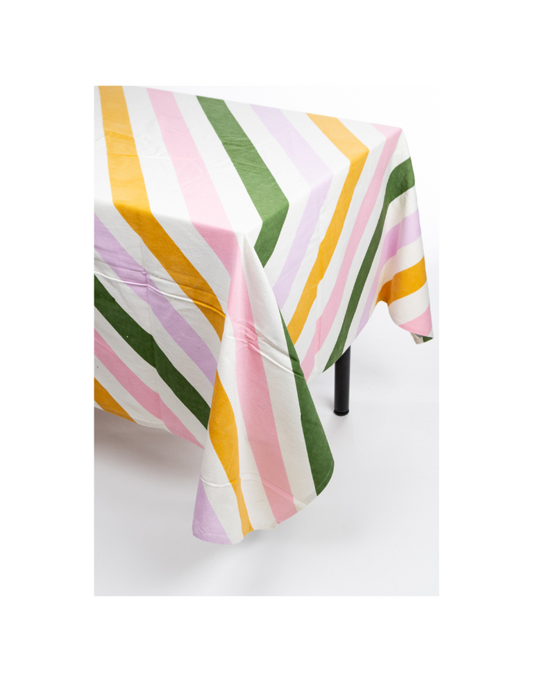Les Ottomans Ted Ikat Cotton Tablecloth – Multi Stripe
