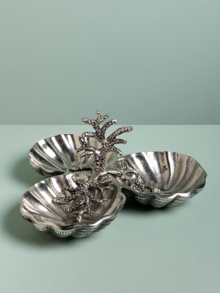 Aluminium Schaaltjes in Schelpvorm met Koraal Handgreep