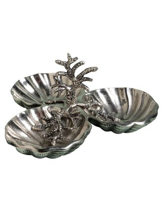 Aluminium Shell Dishes with Coral Handle