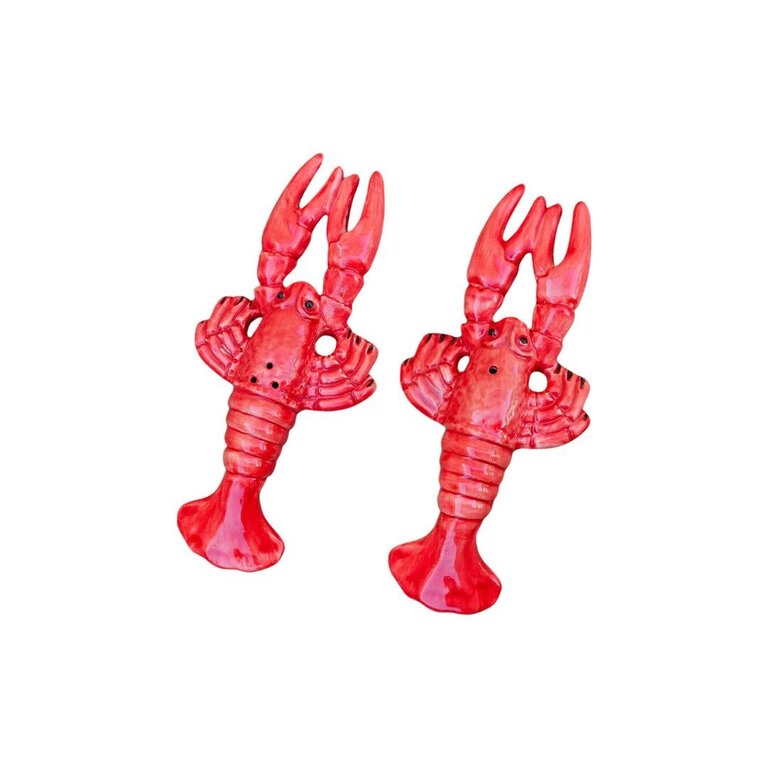 Les Ottomans Ceramic Lobster Salt & Pepper Shakers