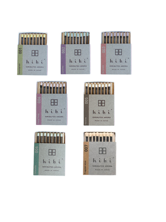 Hibi 10 minuten aroma wierook lucifers - 7 verschillende geuren