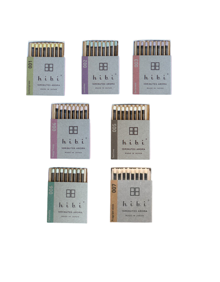 Hibi 10 minuten aroma wierook lucifers - 7 verschillende geuren