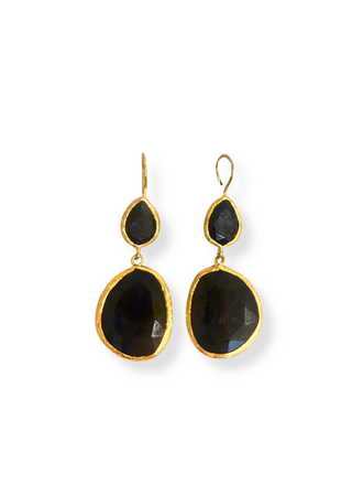 m'Anais Nora Black Cat Eye Earrings