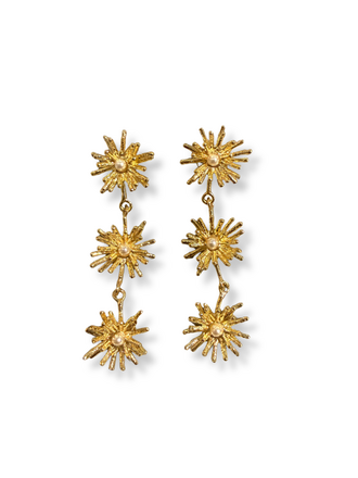 m'Anais Nova Gold Flower Earrings