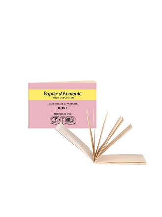 Papier d'Armenie Incense paper, 1 booklet - Rose