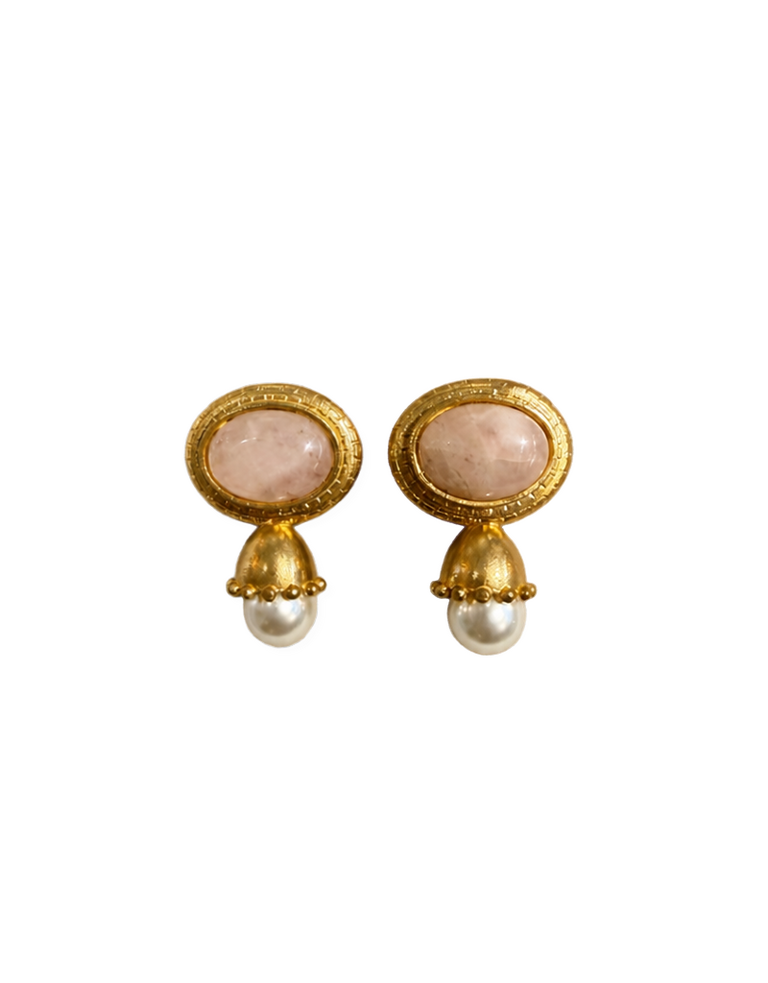 m'Anais Mila Roze & Parel Oorbellen | m'Anais | Curiosa Cabinet