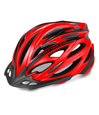 R2 Arrow Fietshelm Rood - 24 Ventilatiegaten, Lichtgewicht 220g, EN 1078, InMoldShell, Wielrennen & Mountainbiken, Antibacteriële Padding, Insectennet