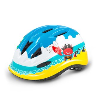 R2 Verstelbare Kinderfietshelm met LED-verlichting Krab XXS (46 - 50 cm) voor kinderen van 2 tot 4 jaar oud