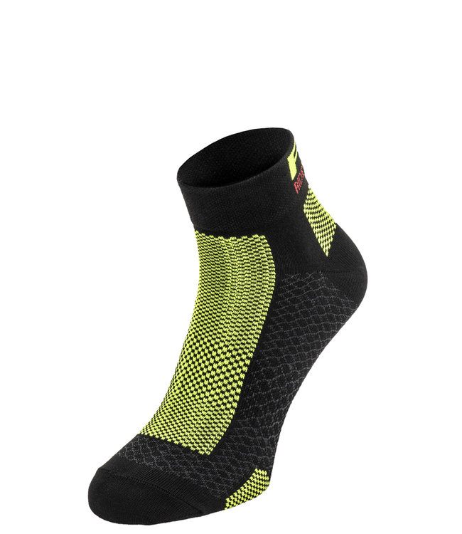 Ademende Easy Fietssokken Zwart/Geel: Perfecte Temperatuurregulatie
