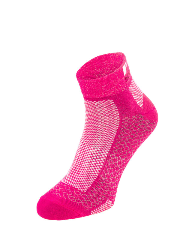 Easy Sneldrogende Fietssokken Roze/Wit