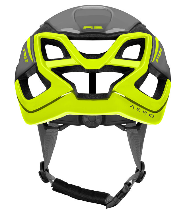 Aero Fietshelm Zwart/Geel