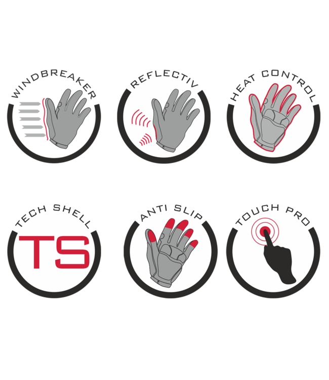 Cover Winter Fietshandschoenen Zwart/Neongeel