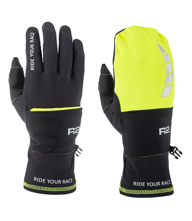 Cover Winter Fietshandschoenen Zwart/Neongeel