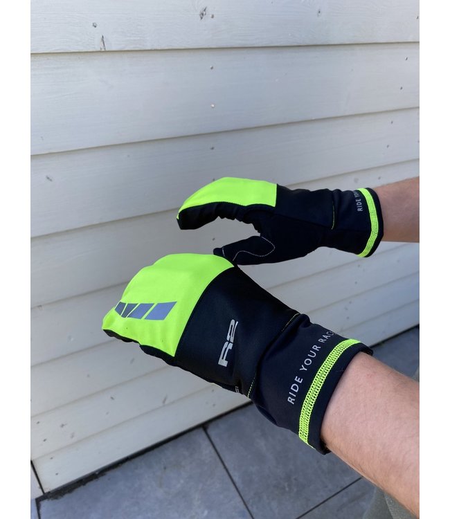 Cover Winter Fietshandschoenen Zwart/Neongeel
