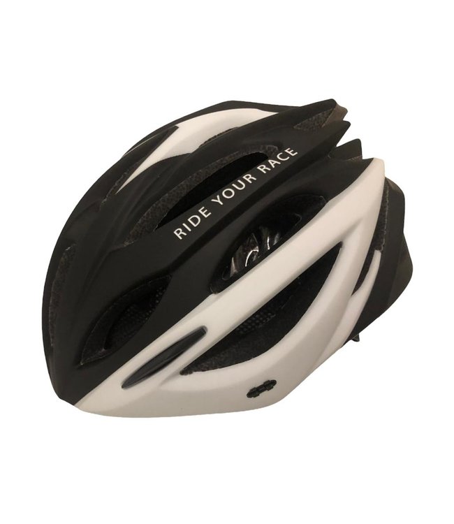 Wit/Zwarte Pro-Tec Lichtgewicht Heren Racefiets helm voor Wielrenners (230g) - Verstelbaar