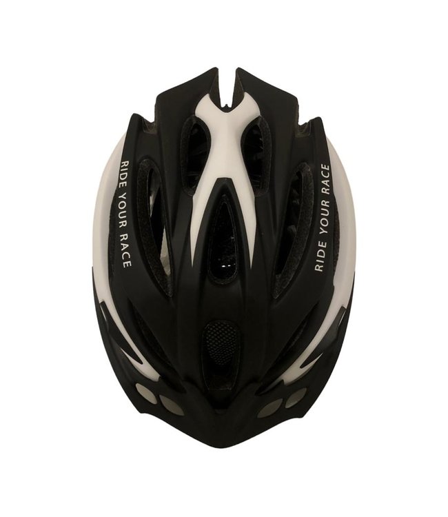 Wit/Zwarte Pro-Tec Lichtgewicht Heren Racefiets helm voor Wielrenners (230g) - Verstelbaar