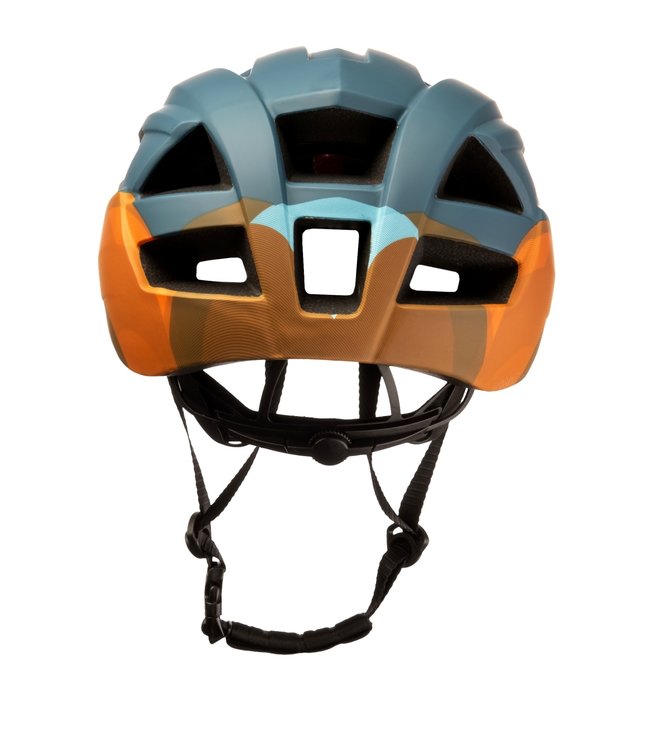 Wheelie Verstelbare Kinderfietshelm (5 tot 15 jaar) Blauw/Oranje