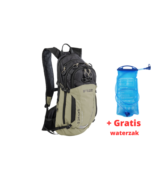 Track Star Fietsrugzak Beige met gratis waterzak