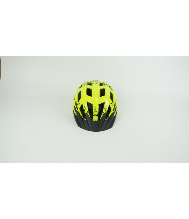 Kinderfietshelm met ledverlichting - Verstelbaar, stevig en comfortabel  - Maat S 52-55cm - Geel