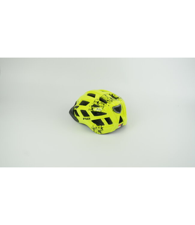 Kinderfietshelm met ledverlichting - Verstelbaar, stevig en comfortabel  - Maat S 52-55cm - Geel