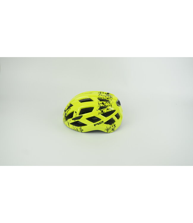 Kinderfietshelm met ledverlichting - Verstelbaar, stevig en comfortabel  - Maat S 52-55cm - Geel