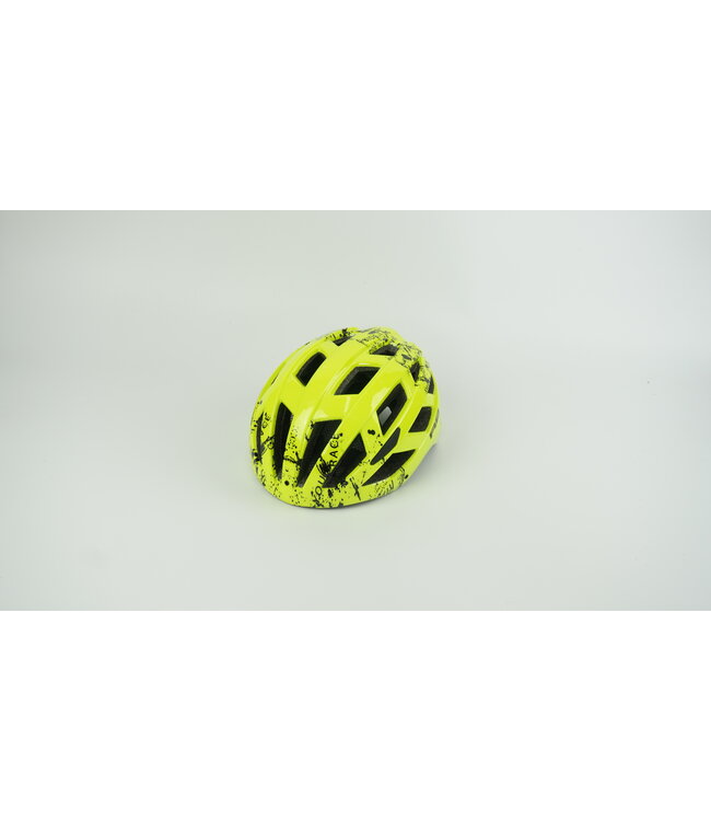 Kinderfietshelm met ledverlichting - Verstelbaar, stevig en comfortabel  - Maat S 52-55cm - Geel