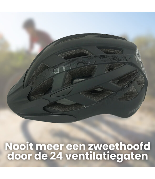 Grijs/Zwarte Lumen Heren Mountainbike Fietshelm met LED verlichting (270g) - Verstelbaar