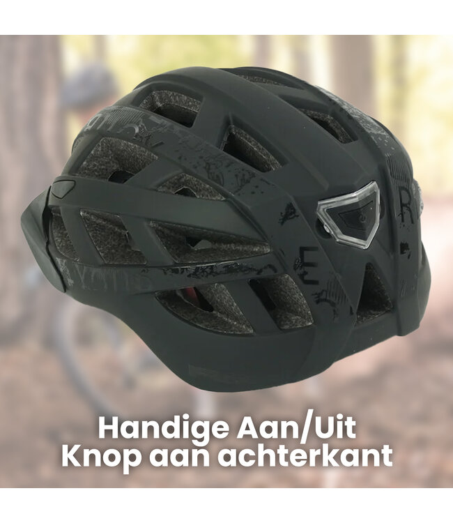 Grijs/Zwarte Lumen Heren Mountainbike Fietshelm met LED verlichting (270g) - Verstelbaar