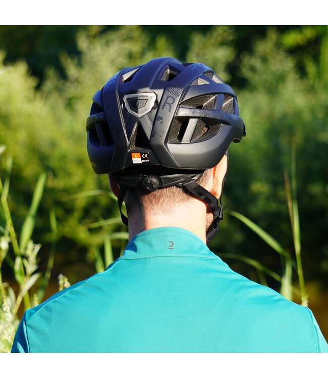 Grijs/Zwarte Lumen Heren Mountainbike Fietshelm met LED verlichting (270g) - Verstelbaar